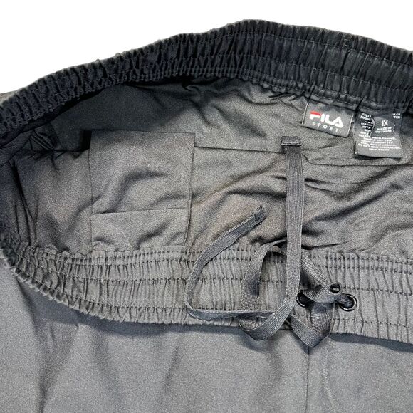 Fila Womens Athletic Shorts Moisture Wicking Reflective Cool Factor Black 1X - Picture 5 of 9